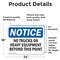 Signmission No Trucks Or Heavy Equipment Beyond This Point OSHA Notice Sign, Vinyl Decal, 24in W x 18in L, 2PK OS-2PACK-NS-D-1824-L-15018 - alternate 3
